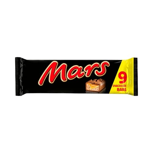 Mars Caramel, Nougat & Milk Chocolate Snack Bars Multipack 9 x 33.8g