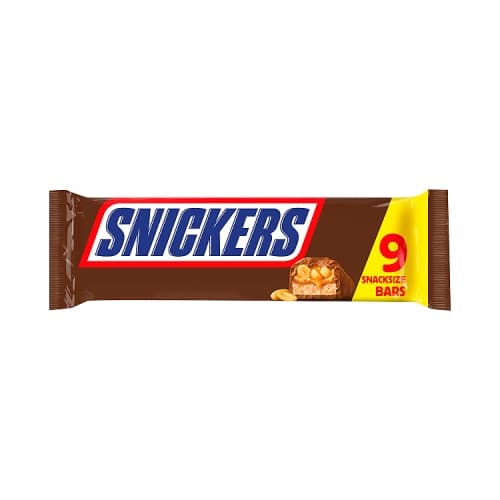 Snickers Chocolate Snack Size Bars Multipack 9 x 35.5g