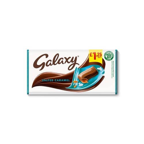 Galaxy Salted Caramel & Milk Chocolate Block Bar 135g