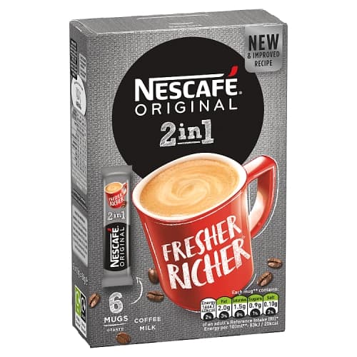 Nescafe 2in1 Instant Coffee, 6 sachets x 10g