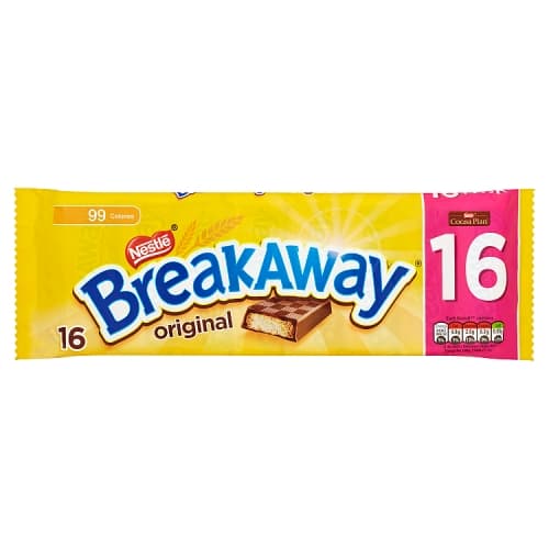 Breakaway Milk Chocolate Biscuit Bar Multipack 16 Pack
