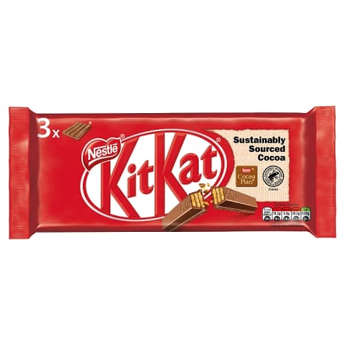 Kit Kat 4 Finger Milk Chocolate Bar Multipack 41.5g 3 Pack