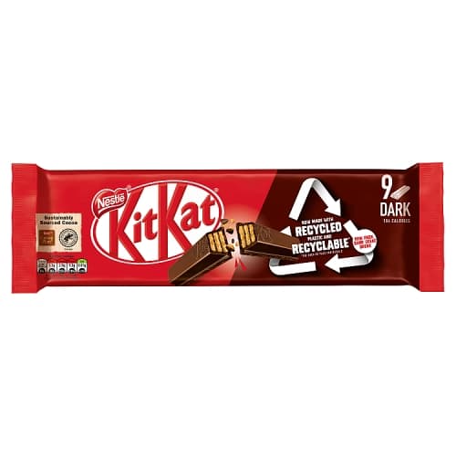 Kit Kat 2 Finger Dark Chocolate Biscuit Bar Multipack 9 Pack