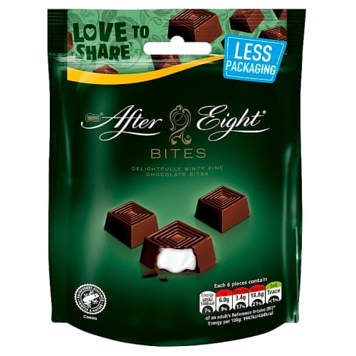 After Eight Dark Mint Chocolate Bitesize Sharing Bag 107g