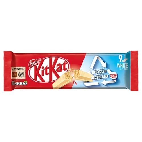 Kit Kat 2 Finger White Chocolate Biscuit Bar Multipack 9 Pack