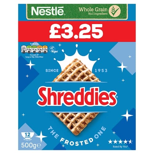 FROSTED SHREDDIES 500g £3.25PM