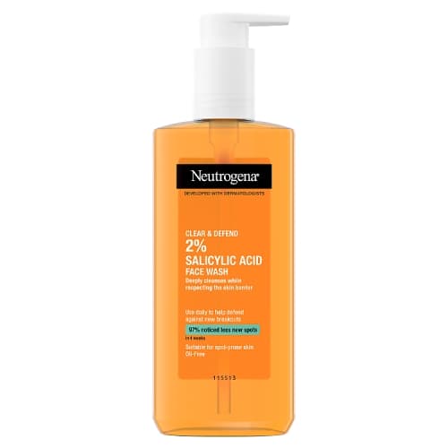 NEUTROGENA Clear & Defend 2% Salicylic Acid Face Wash 200ml.
