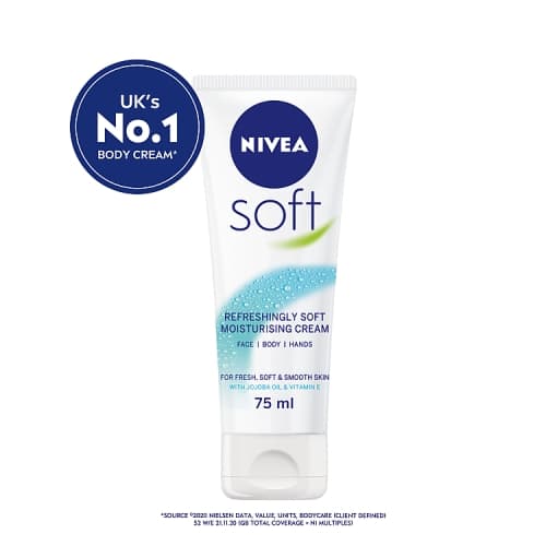 NIVEA Soft Moisturizer for Body, Face & Hands 75ml
