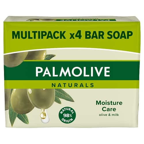 Palmolive Naturals Moisture with Olive Bar Soap 4Pack.