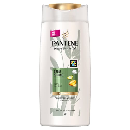 Pantene Biotin & Bamboo Shampoo, Grow Strong 600ml.