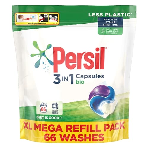 Persil 3 in 1 Laundry Washing Capsules Bio 66 Wash