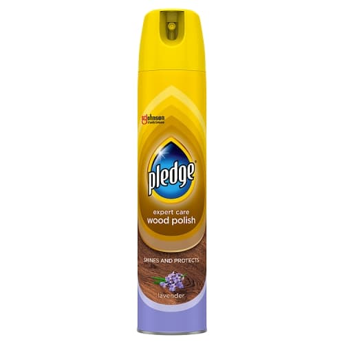 Pledge Expert Wood Care Polish Aerosol Lavender 250ml.