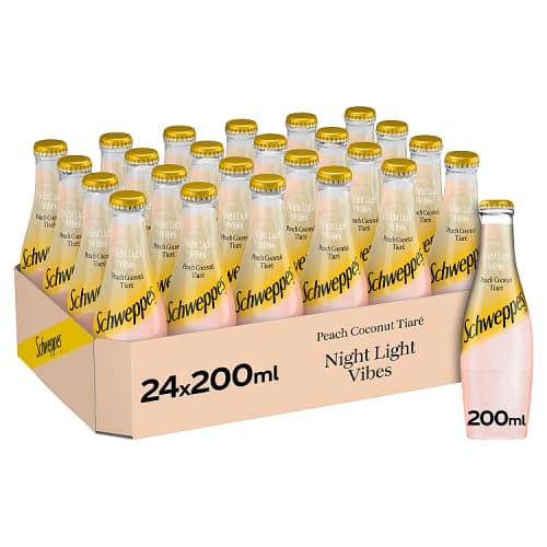 Schweppes Peach Coconut Soda 24x200ml.
