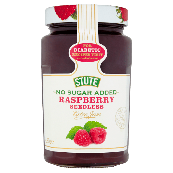 Stute No Sugar Added Raspberry Seedless Extra Jam 430g