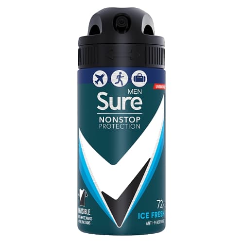 Sure Invisible Ice Fresh Nonstop Protection Compressed Anti-perspirant Aerosol 75ml