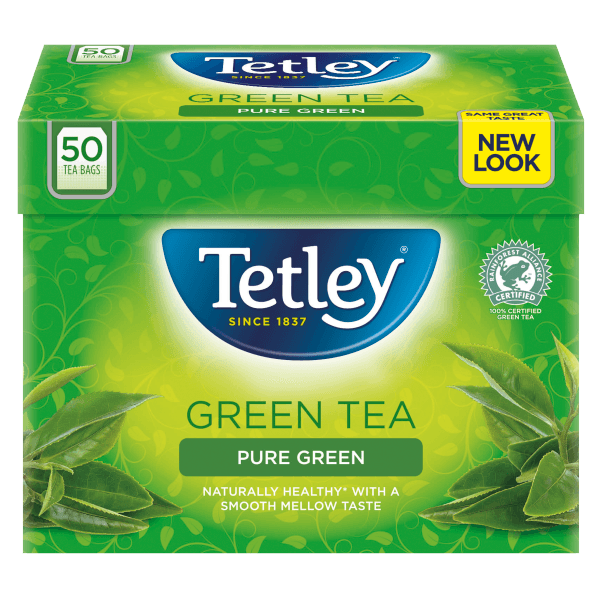 Tetley Green Tea Pure Green 50 Tea Bags 100g.