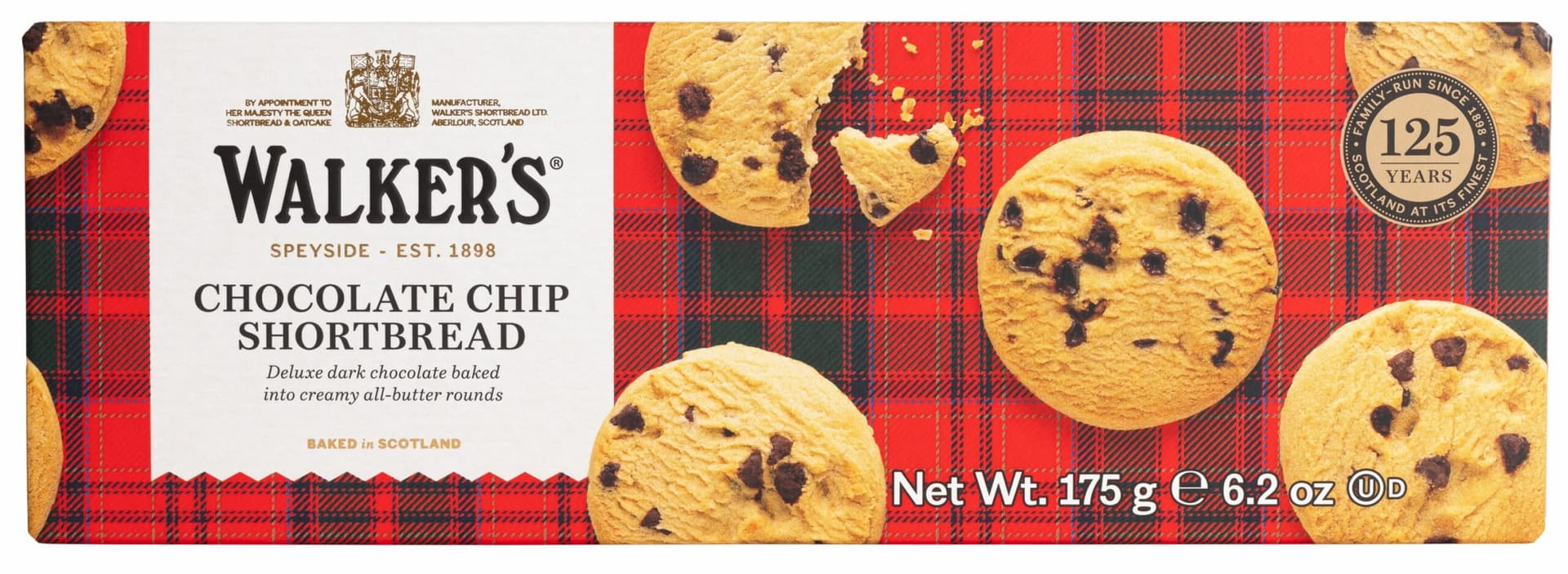 Walkers Pure Butter Chocolate Chip Shortbread 175g