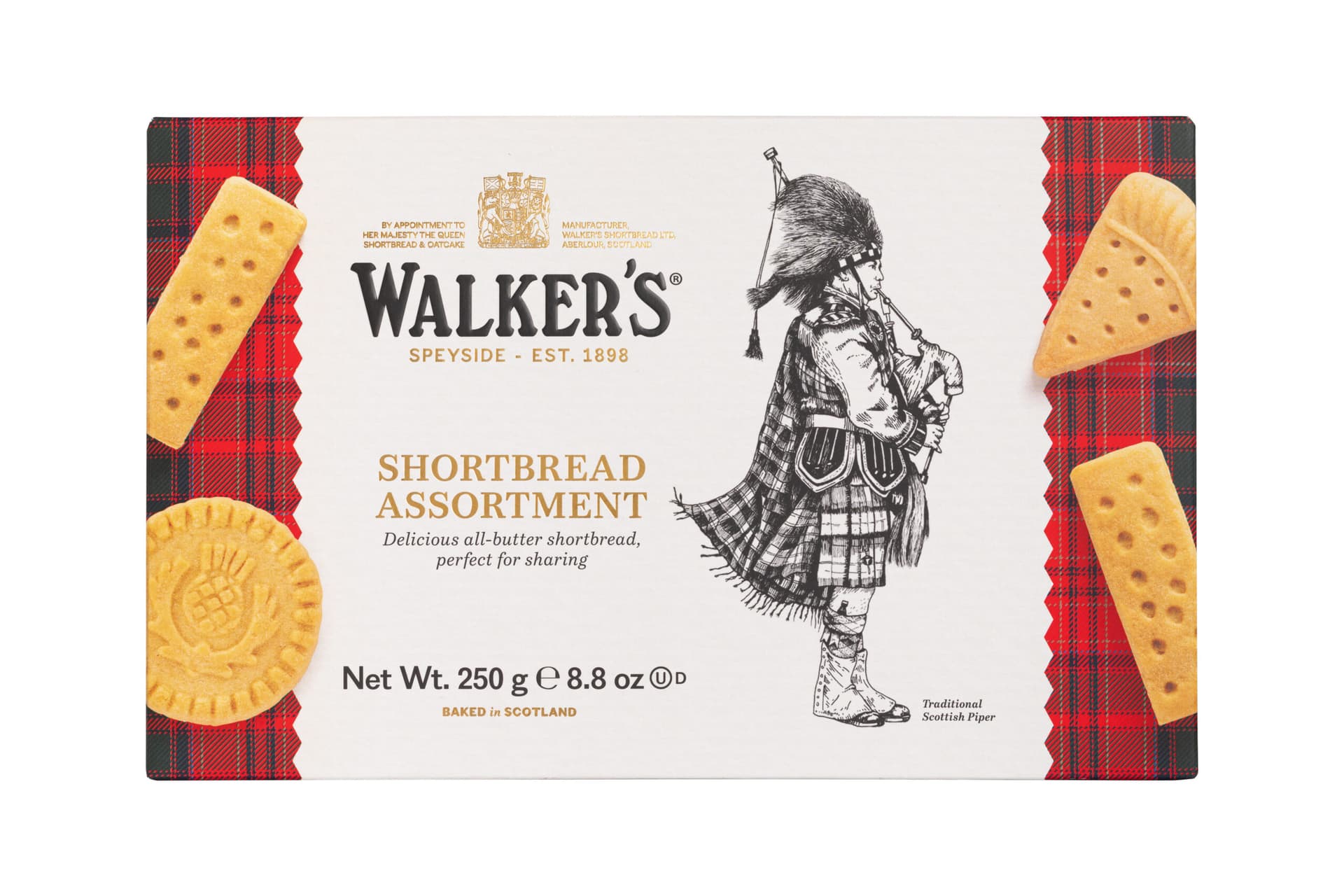 Walkers Pure Butter Assorted Shortbread 250g